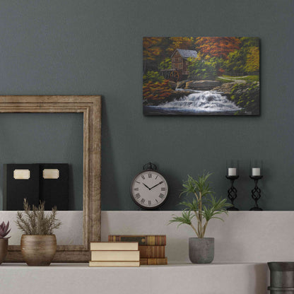 Luxe Metal Art 'Autumn Mill' by Gary Adams, Metal Wall Art,16x12