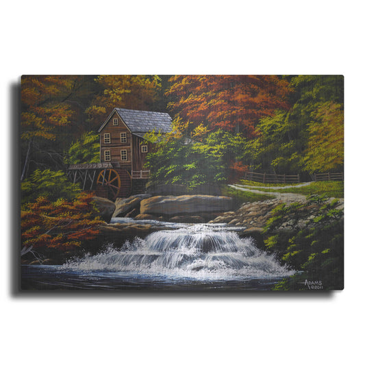 Luxe Metal Art 'Autumn Mill' by Gary Adams, Metal Wall Art