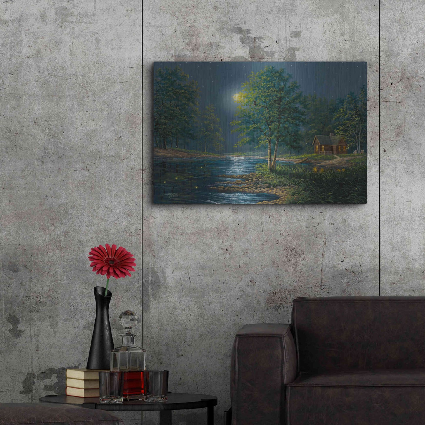 Luxe Metal Art 'Embraced By Moonlight' by Gary Adams, Metal Wall Art,36x24