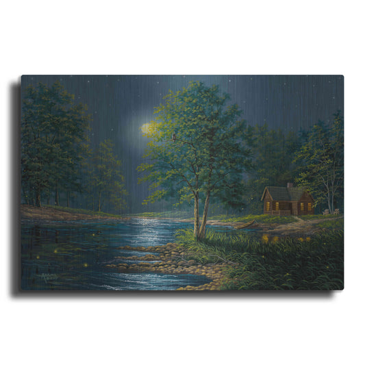 Luxe Metal Art 'Embraced By Moonlight' by Gary Adams, Metal Wall Art