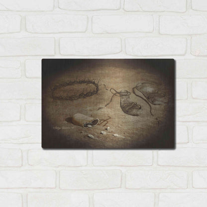 Luxe Metal Art 'Greater Love' by Gary Adams, Metal Wall Art,16x12