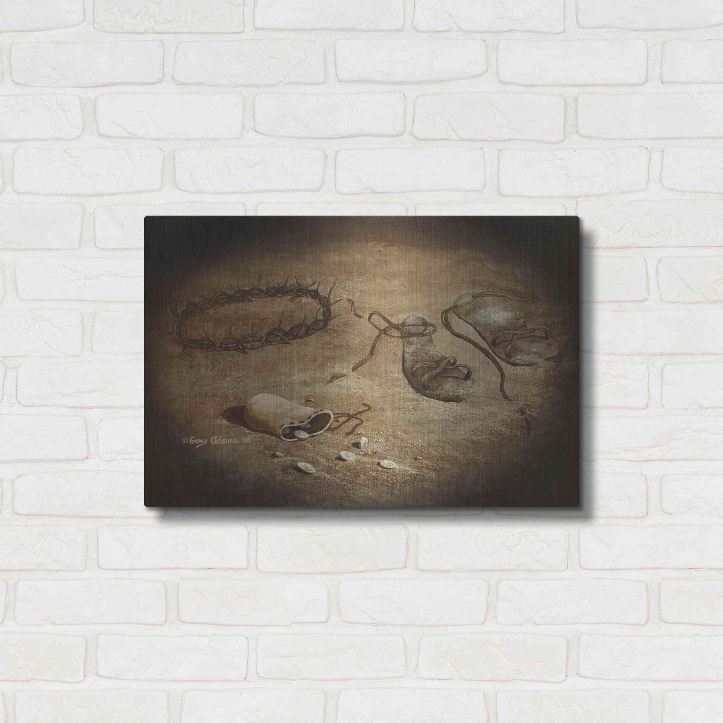 Luxe Metal Art 'Greater Love' by Gary Adams, Metal Wall Art,24x16