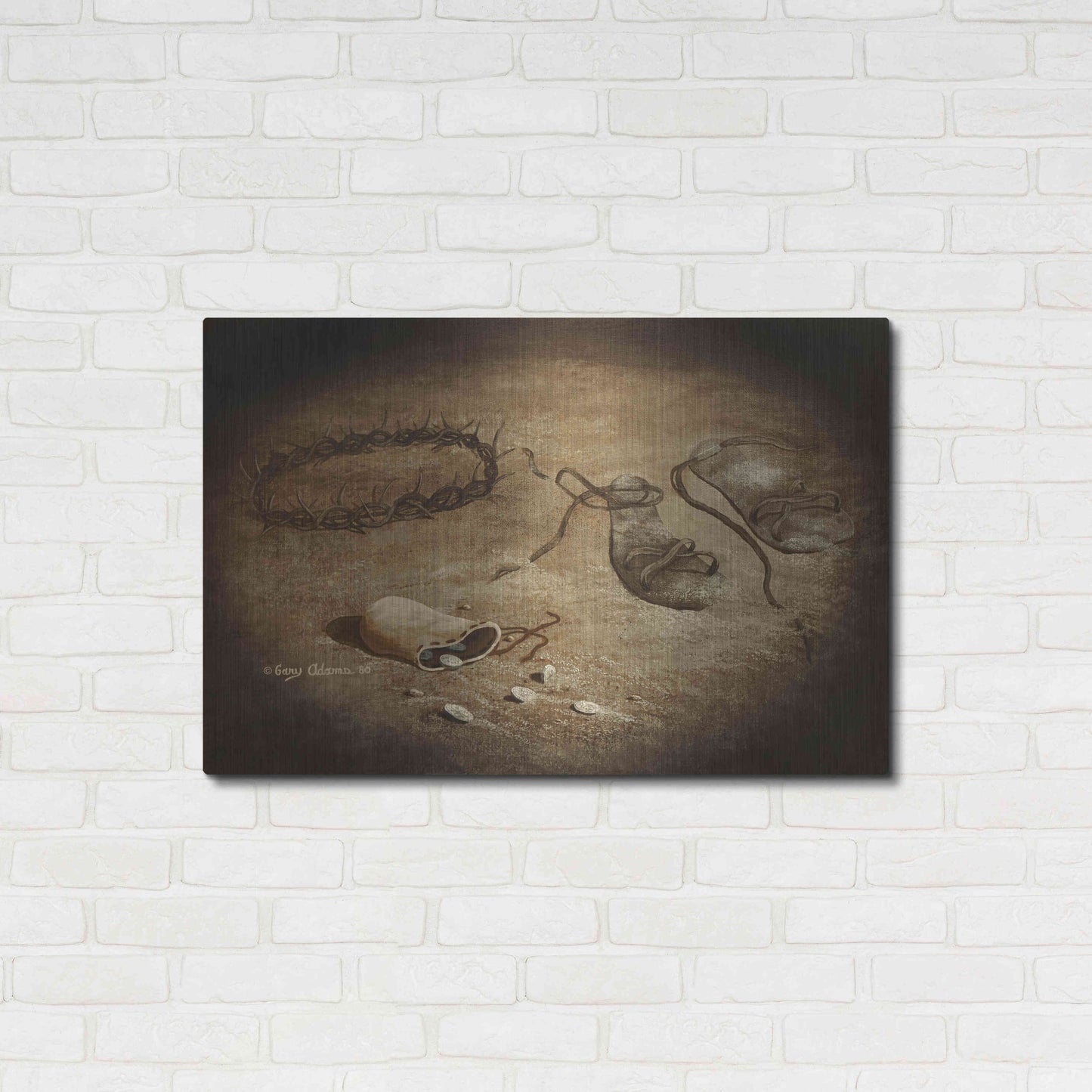 Luxe Metal Art 'Greater Love' by Gary Adams, Metal Wall Art,36x24