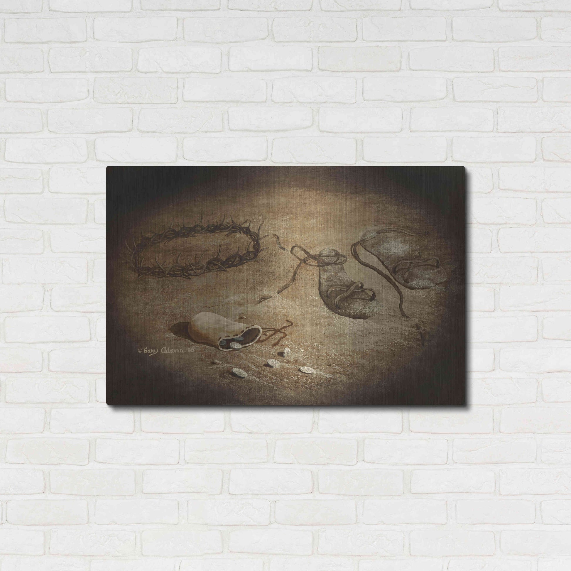 Luxe Metal Art 'Greater Love' by Gary Adams, Metal Wall Art,36x24