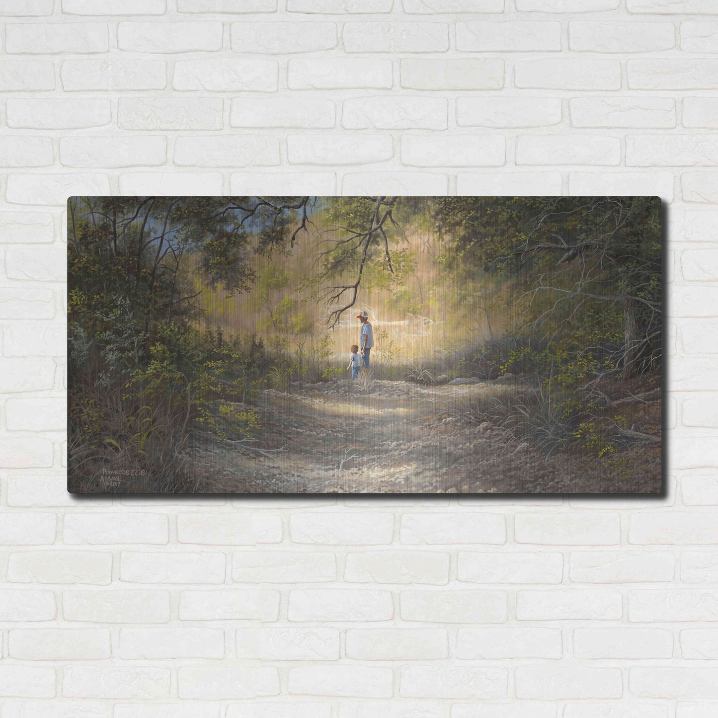 Luxe Metal Art 'Proverbs 22 6' by Gary Adams, Metal Wall Art,48x24