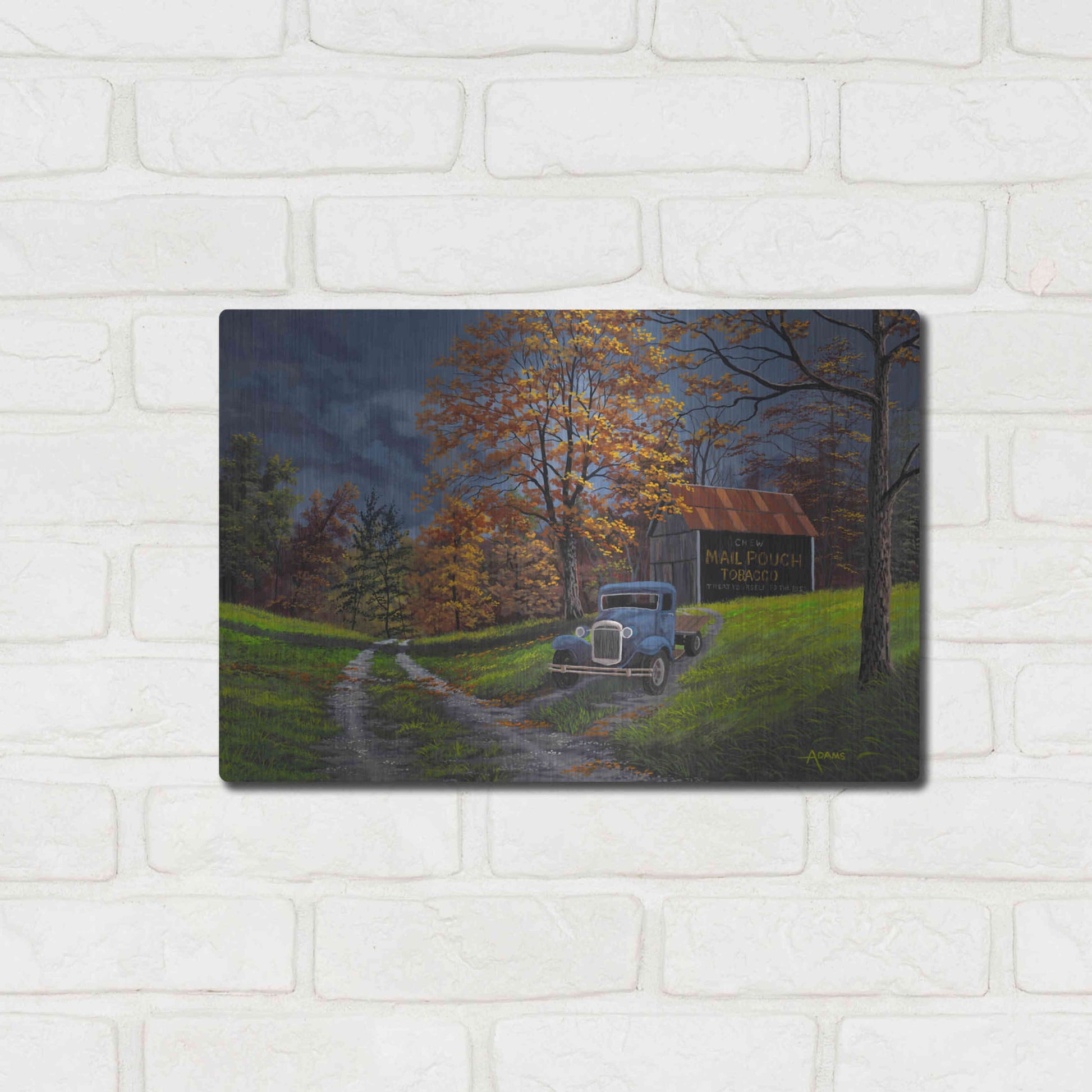 Luxe Metal Art 'Treat Yourself' by Gary Adams, Metal Wall Art,16x12