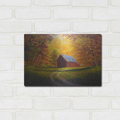 Luxe Metal Art 'Autumn Glow' by Gary Adams, Metal Wall Art,16x12