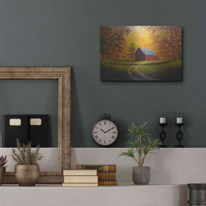 Luxe Metal Art 'Autumn Glow' by Gary Adams, Metal Wall Art,16x12