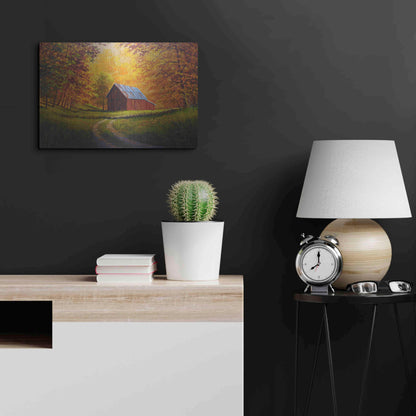 Luxe Metal Art 'Autumn Glow' by Gary Adams, Metal Wall Art,24x16