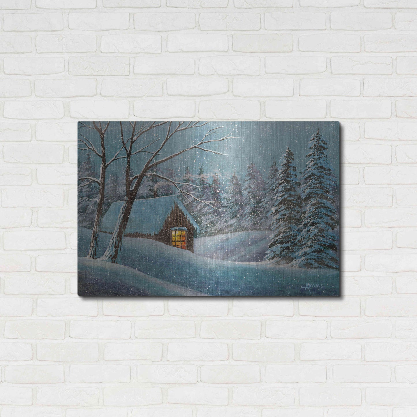 Luxe Metal Art 'Snow Bound' by Gary Adams, Metal Wall Art,36x24