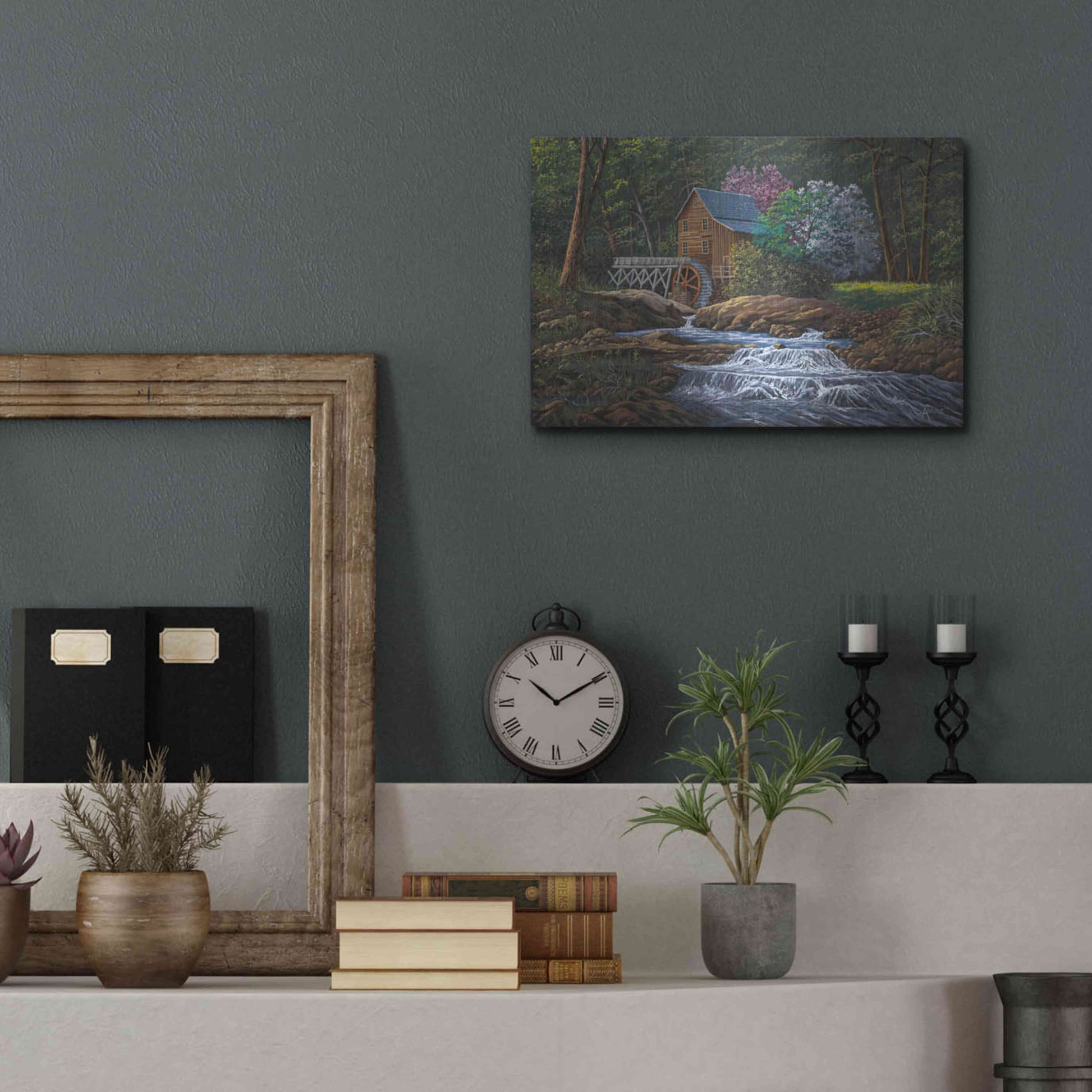 Luxe Metal Art 'Springtime Mill' by Gary Adams, Metal Wall Art,16x12