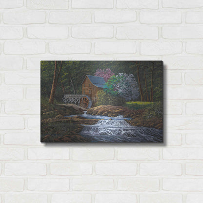 Luxe Metal Art 'Springtime Mill' by Gary Adams, Metal Wall Art,24x16