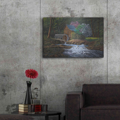 Luxe Metal Art 'Springtime Mill' by Gary Adams, Metal Wall Art,36x24