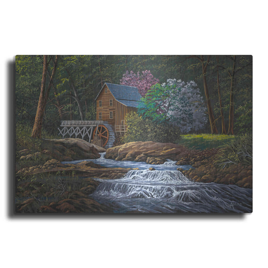 Luxe Metal Art 'Springtime Mill' by Gary Adams, Metal Wall Art