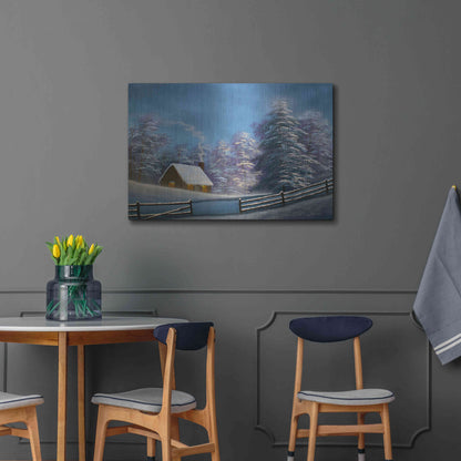 Luxe Metal Art 'Cozy Cabin' by Gary Adams, Metal Wall Art,36x24