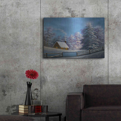 Luxe Metal Art 'Cozy Cabin' by Gary Adams, Metal Wall Art,36x24