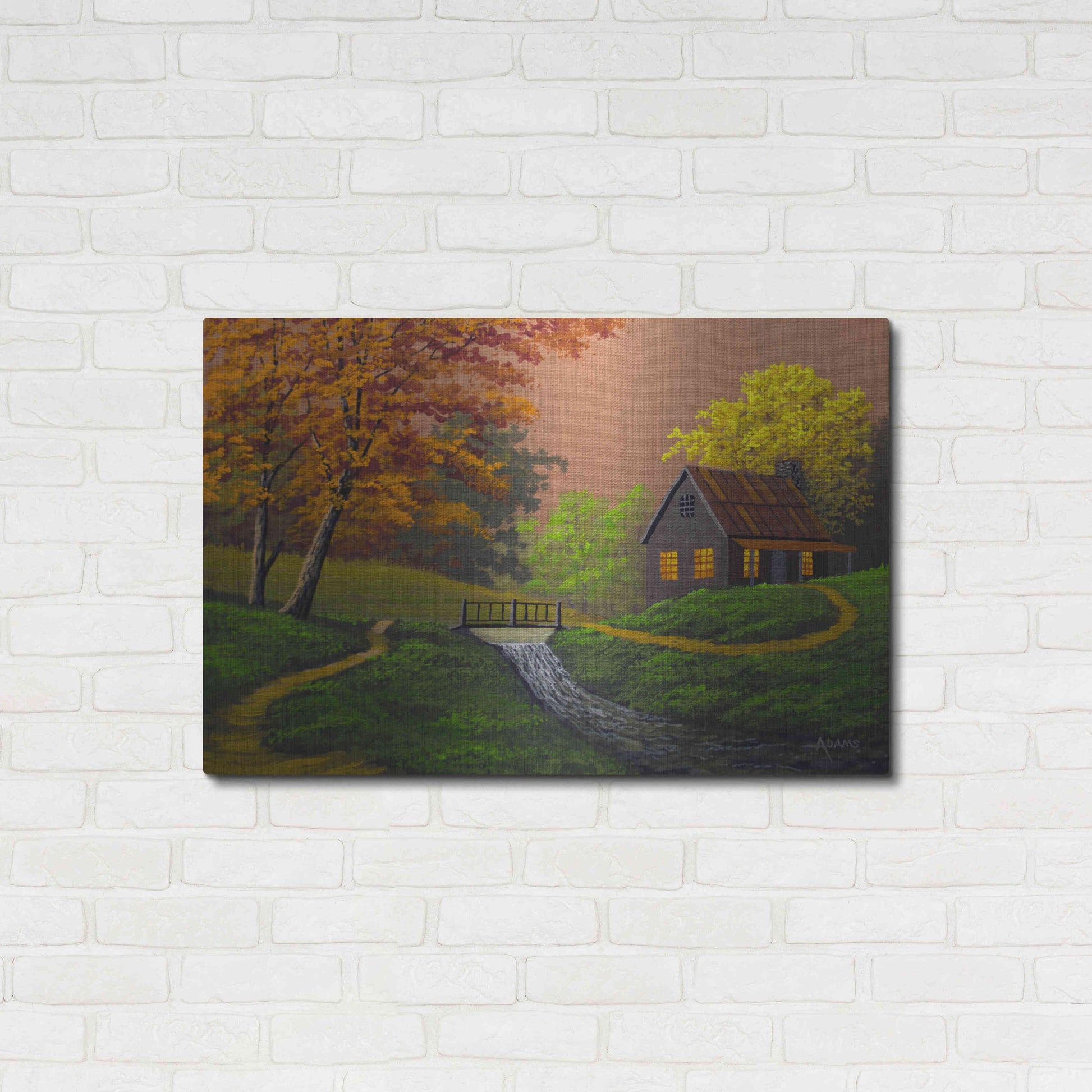 Luxe Metal Art 'Pathway Home' by Gary Adams, Metal Wall Art,36x24