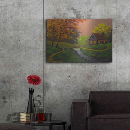 Luxe Metal Art 'Pathway Home' by Gary Adams, Metal Wall Art,36x24