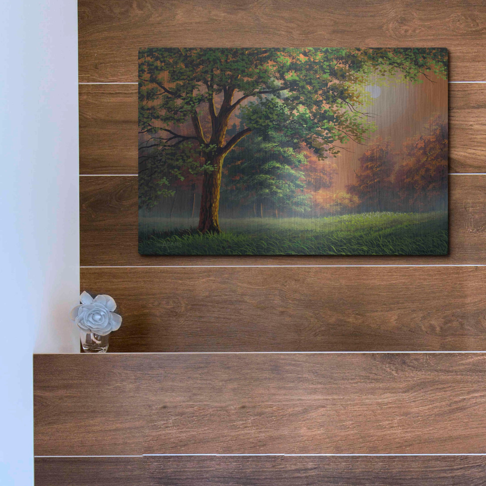 Luxe Metal Art 'Evening Radiance' by Gary Adams, Metal Wall Art,16x12