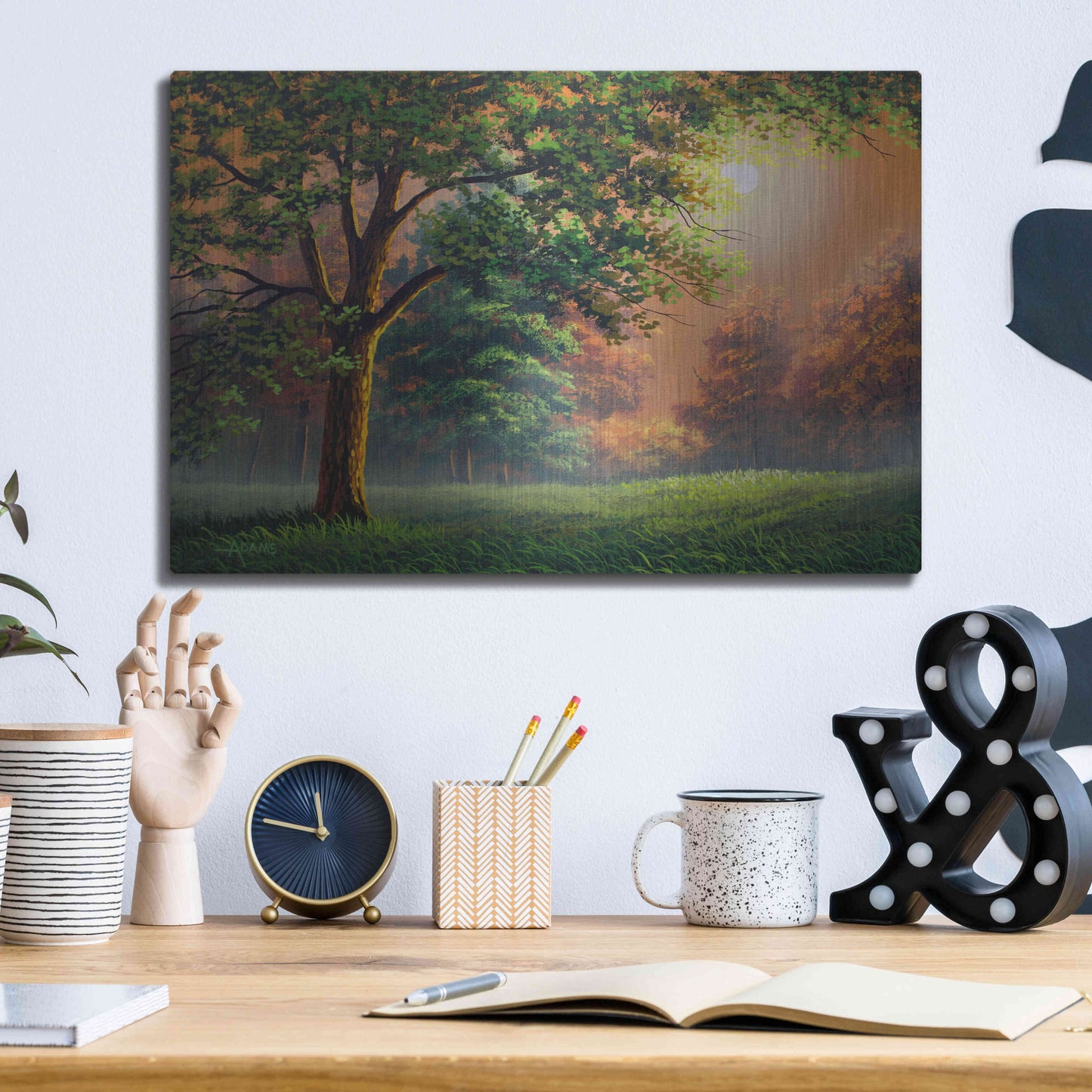 Luxe Metal Art 'Evening Radiance' by Gary Adams, Metal Wall Art,16x12