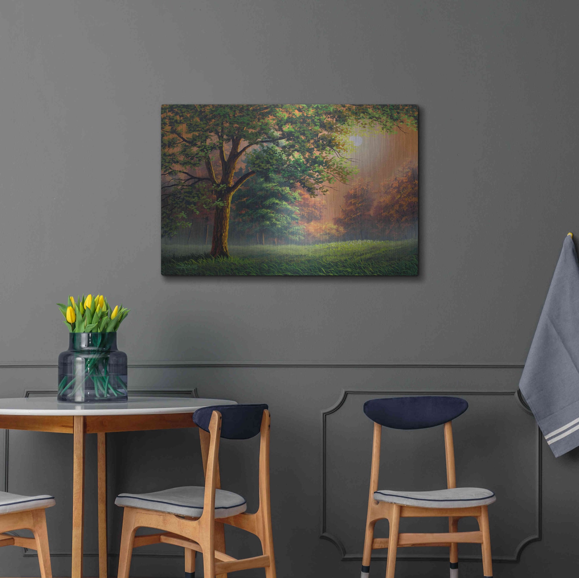 Luxe Metal Art 'Evening Radiance' by Gary Adams, Metal Wall Art,36x24