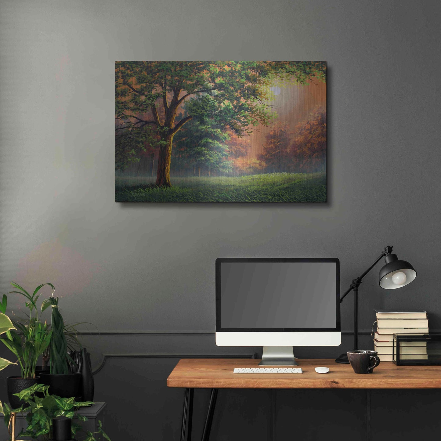 Luxe Metal Art 'Evening Radiance' by Gary Adams, Metal Wall Art,36x24