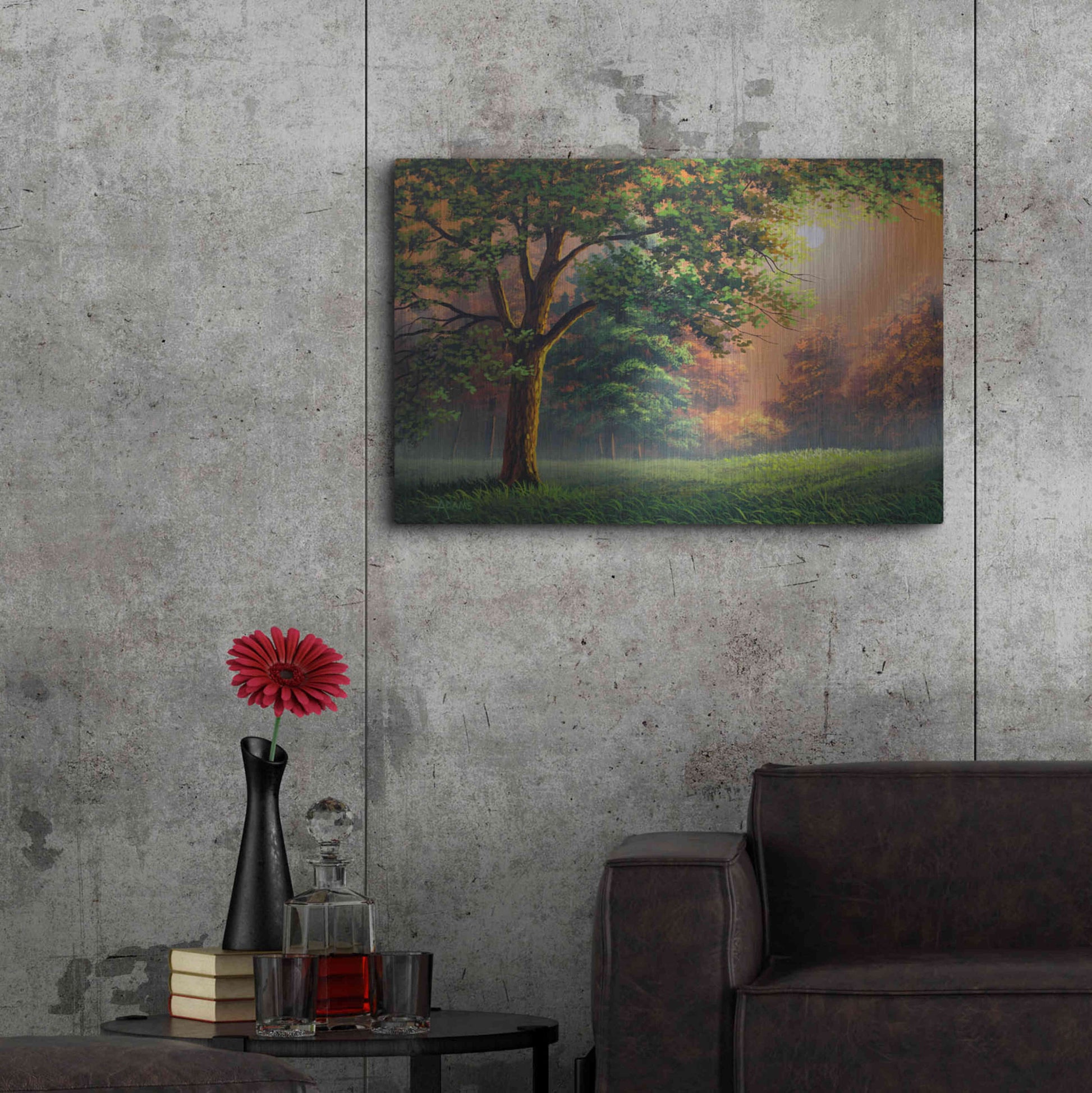 Luxe Metal Art 'Evening Radiance' by Gary Adams, Metal Wall Art,36x24