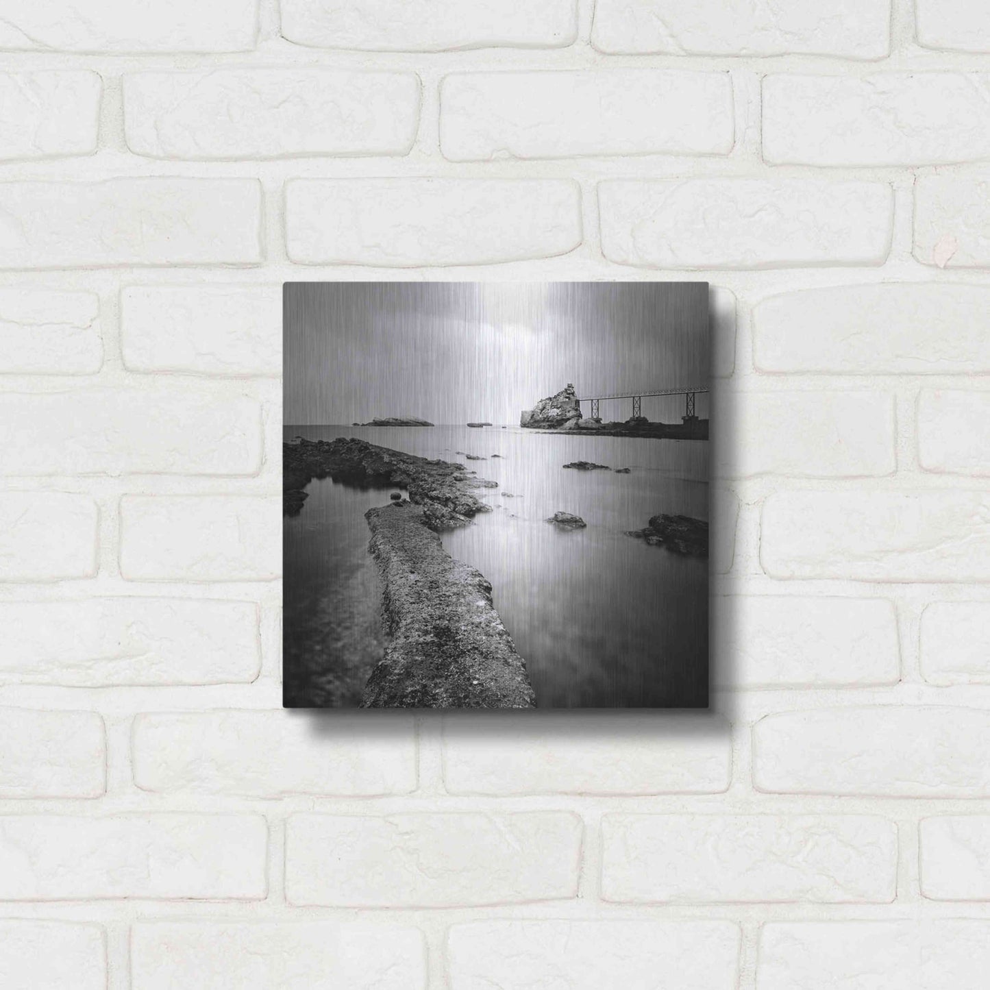 Luxe Metal Art 'Biarritz' by Nina Papiorek, Metal Wall Art,12x12