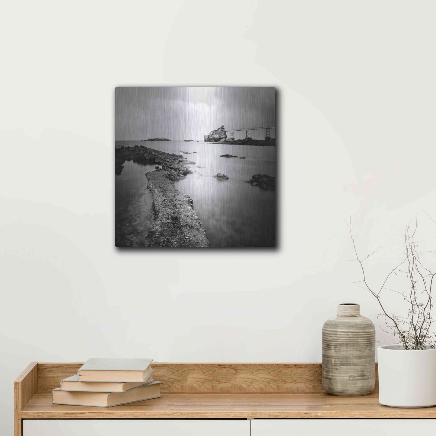 Luxe Metal Art 'Biarritz' by Nina Papiorek, Metal Wall Art,12x12