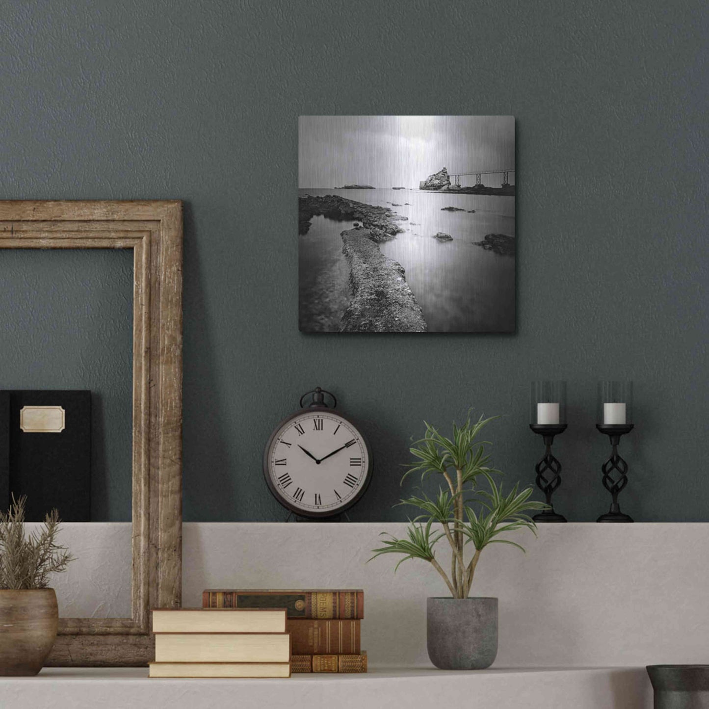 Luxe Metal Art 'Biarritz' by Nina Papiorek, Metal Wall Art,12x12