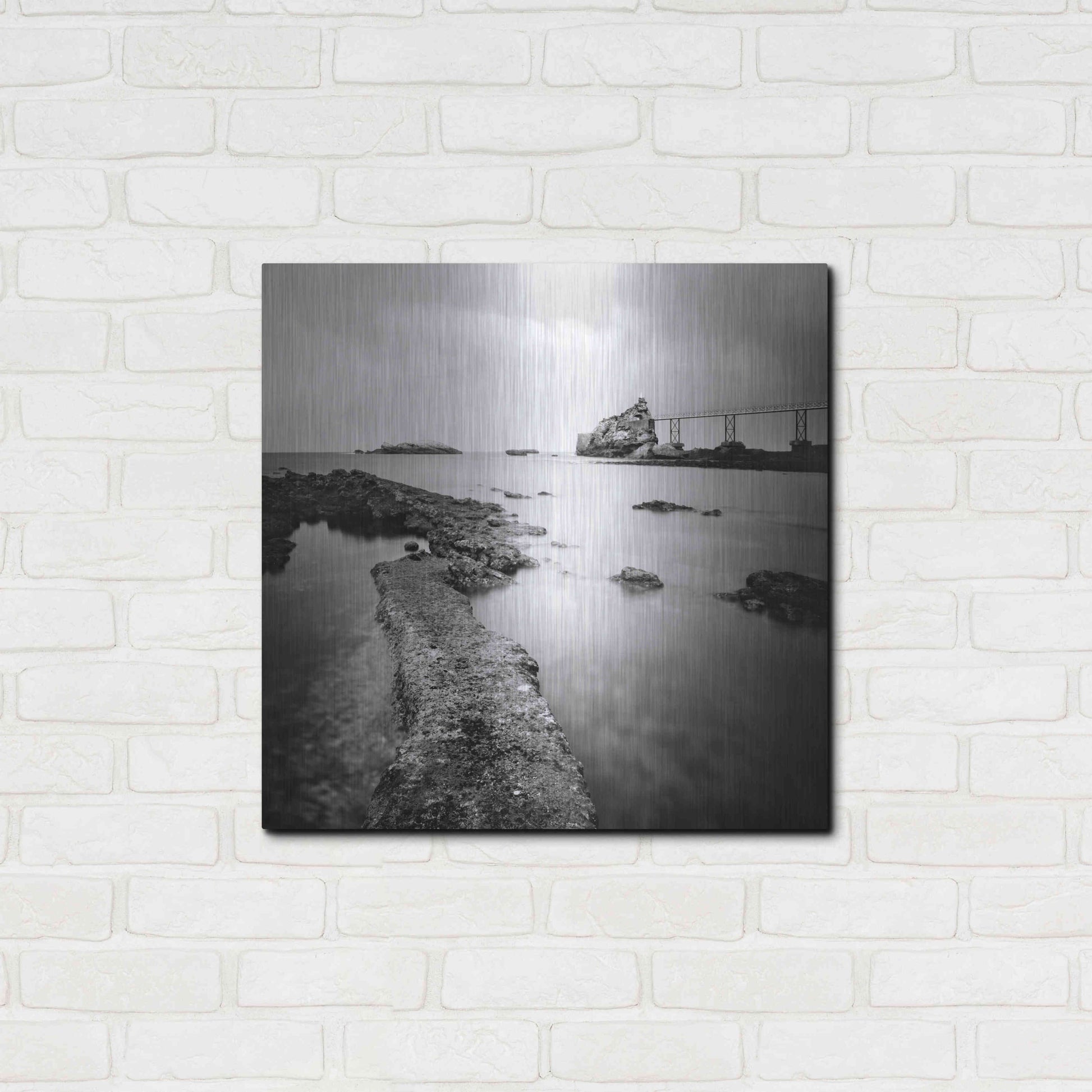 Luxe Metal Art 'Biarritz' by Nina Papiorek, Metal Wall Art,24x24