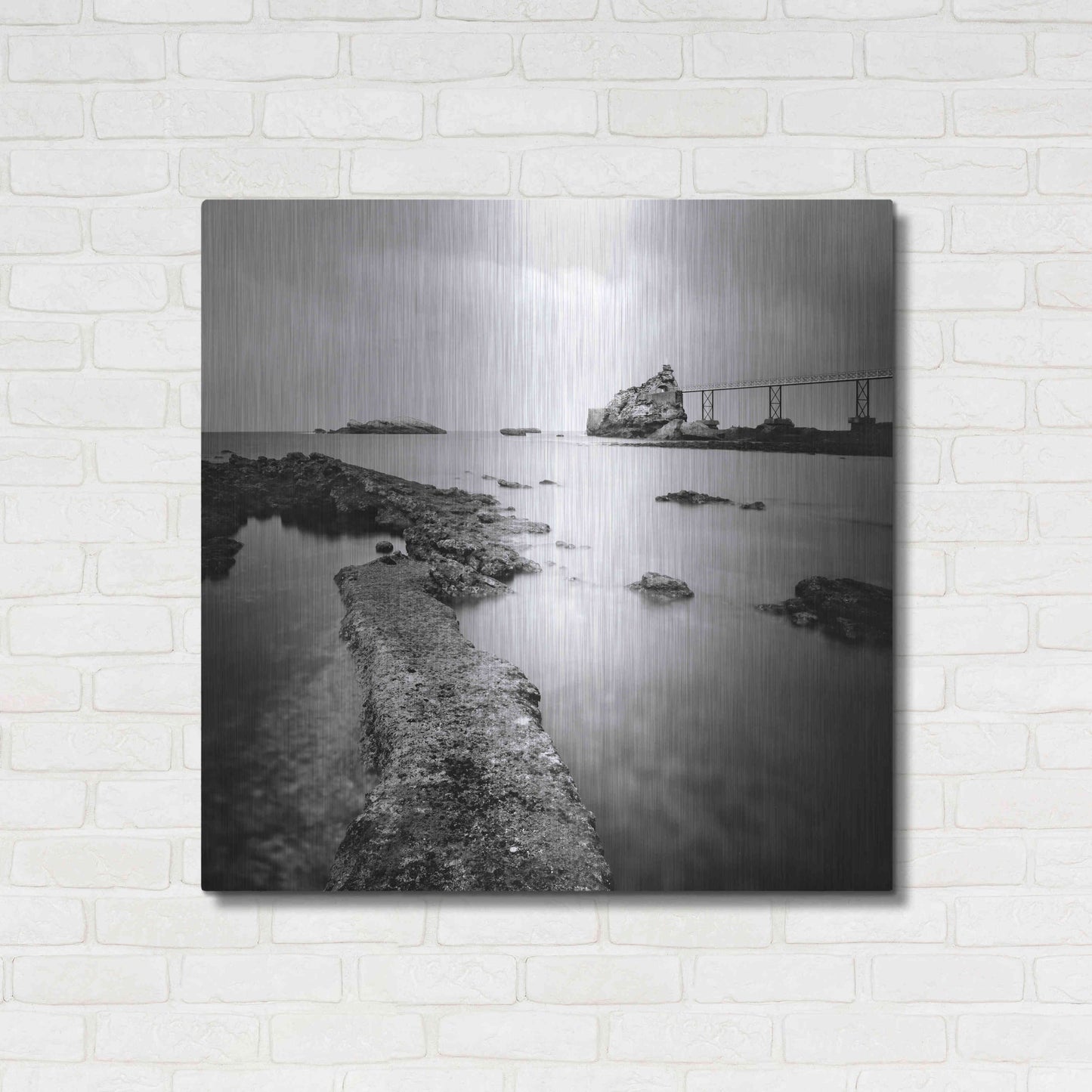 Luxe Metal Art 'Biarritz' by Nina Papiorek, Metal Wall Art,36x36
