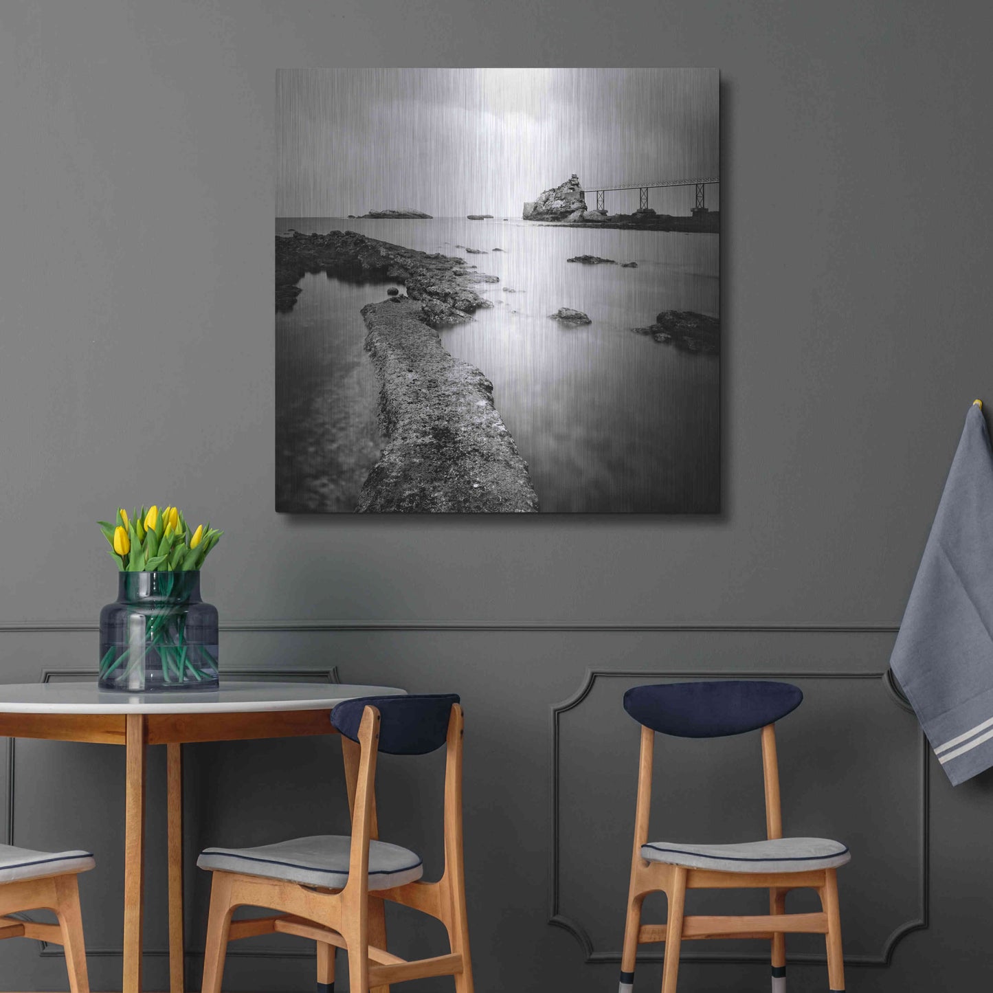 Luxe Metal Art 'Biarritz' by Nina Papiorek, Metal Wall Art,36x36