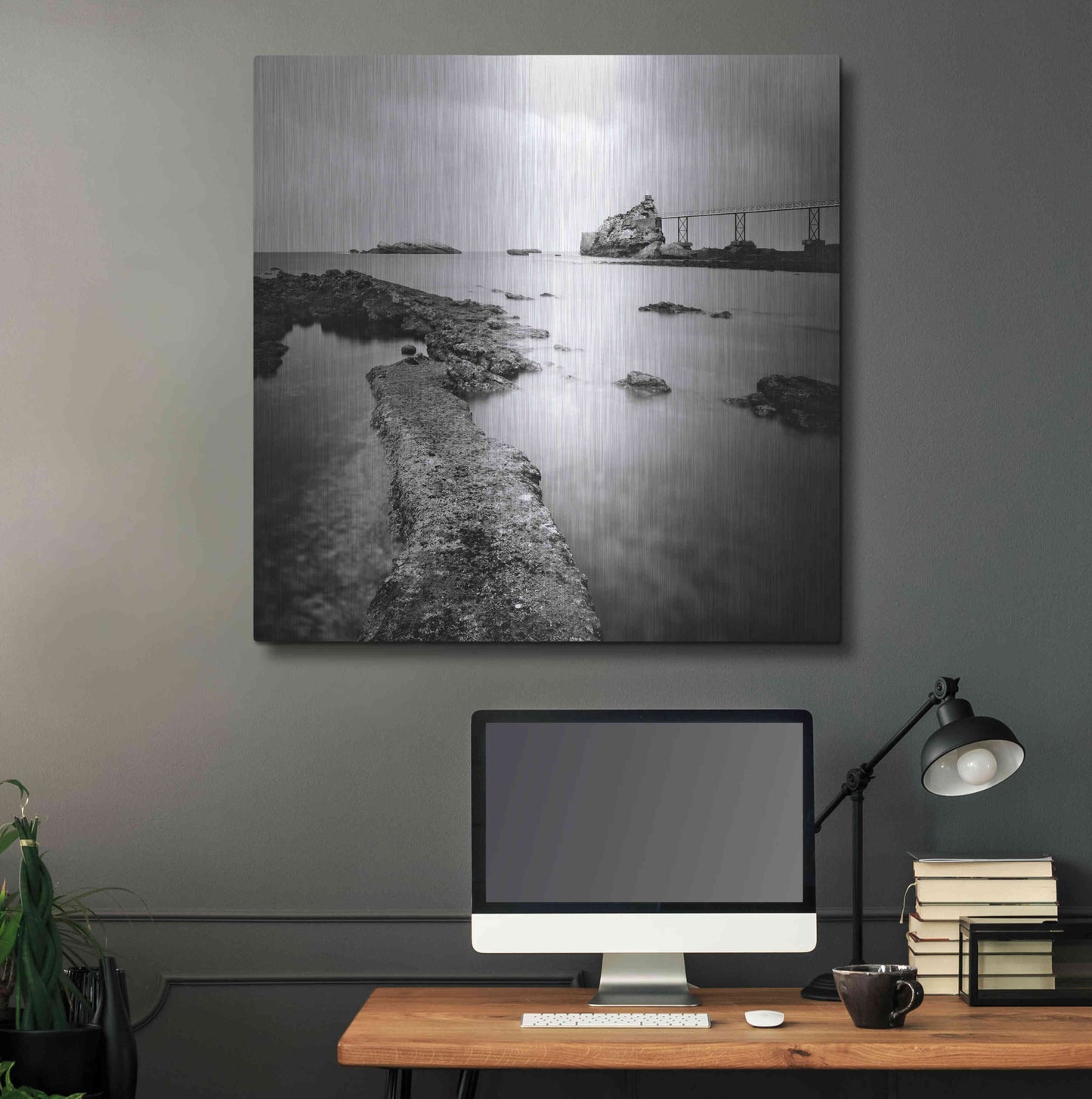 Luxe Metal Art 'Biarritz' by Nina Papiorek, Metal Wall Art,36x36