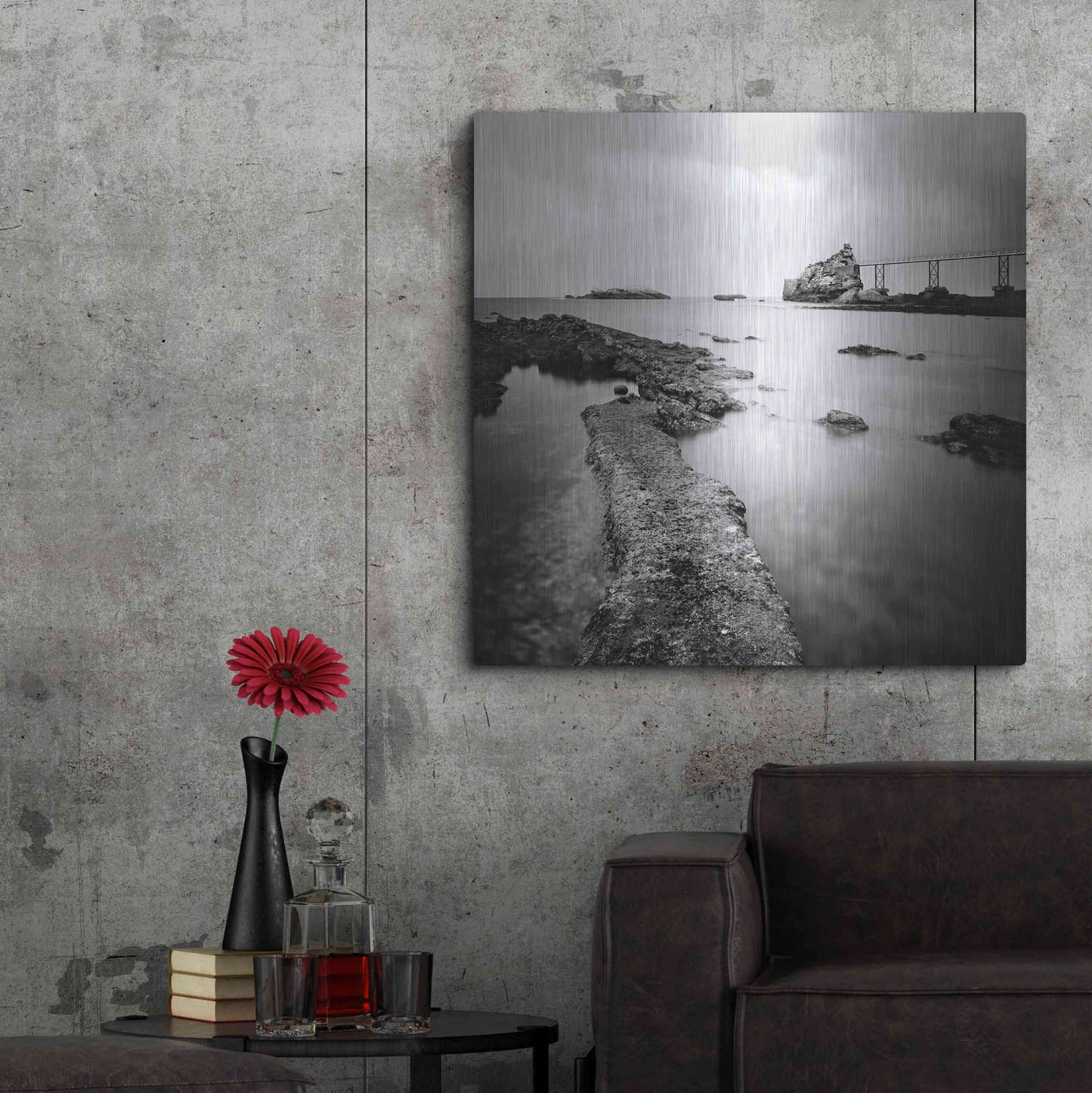 Luxe Metal Art 'Biarritz' by Nina Papiorek, Metal Wall Art,36x36