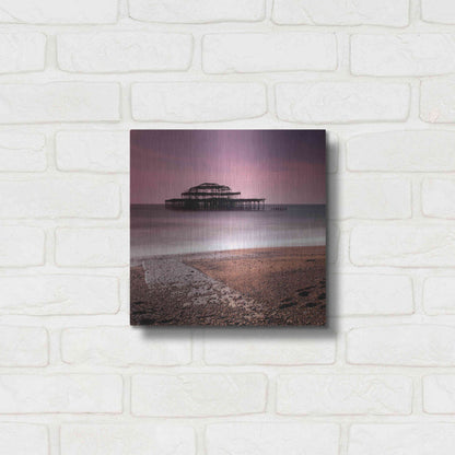 Luxe Metal Art 'Brighton Pier' by Nina Papiorek, Metal Wall Art,12x12