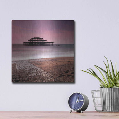 Luxe Metal Art 'Brighton Pier' by Nina Papiorek, Metal Wall Art,12x12