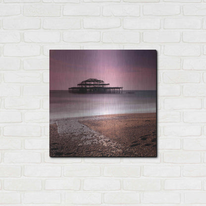 Luxe Metal Art 'Brighton Pier' by Nina Papiorek, Metal Wall Art,24x24