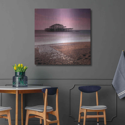 Luxe Metal Art 'Brighton Pier' by Nina Papiorek, Metal Wall Art,36x36