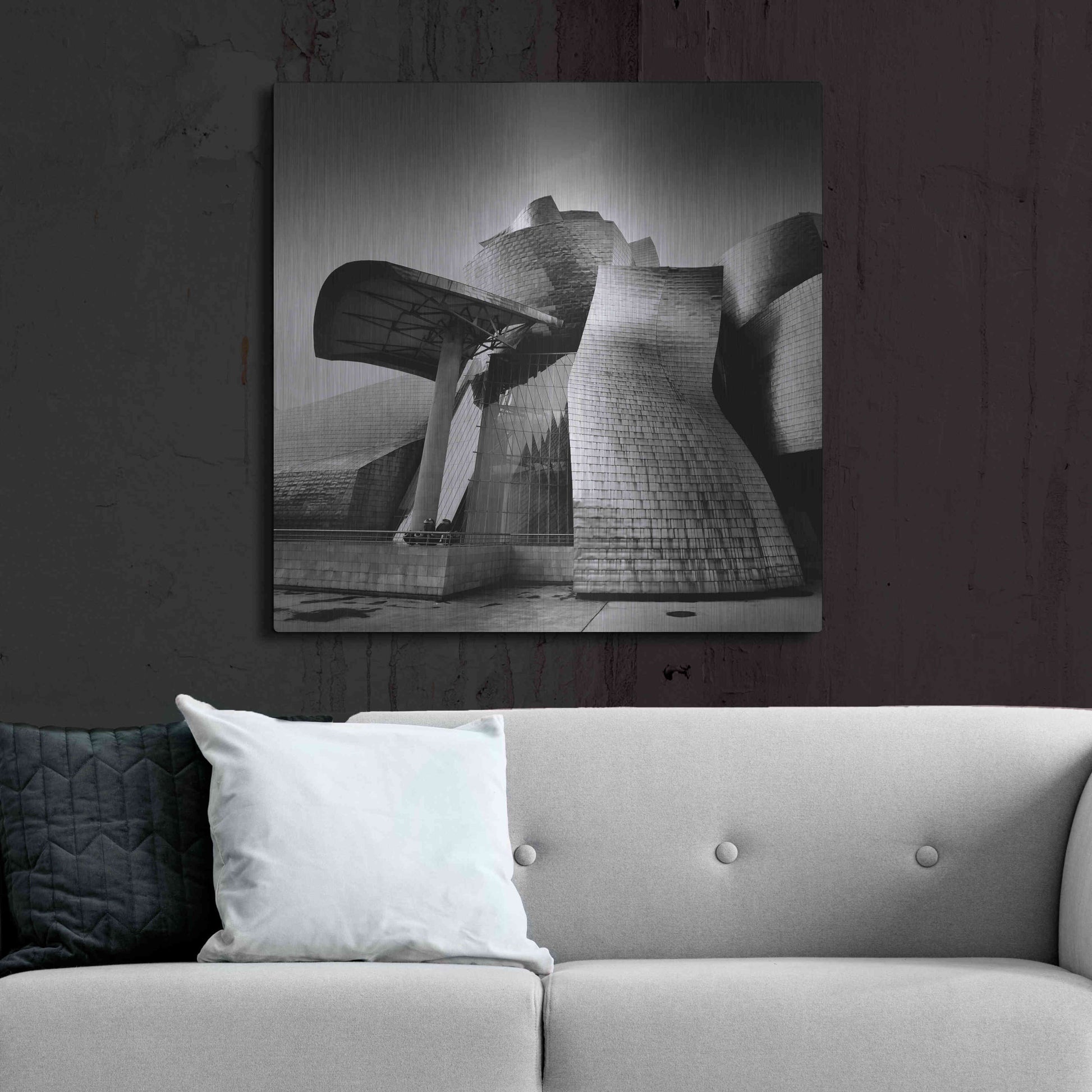 Luxe Metal Art 'Guggenheim Bilbao' by Nina Papiorek, Metal Wall Art,36x36