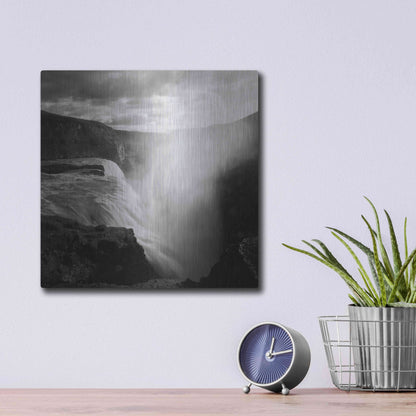 Luxe Metal Art 'Iceland Gullfoss' by Nina Papiorek, Metal Wall Art,12x12