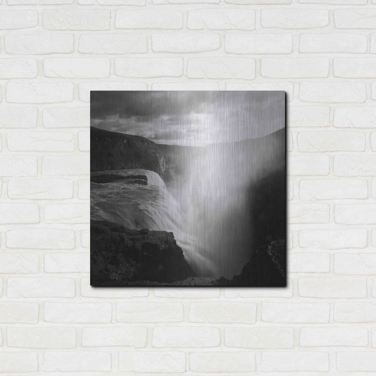 Luxe Metal Art 'Iceland Gullfoss' by Nina Papiorek, Metal Wall Art,24x24