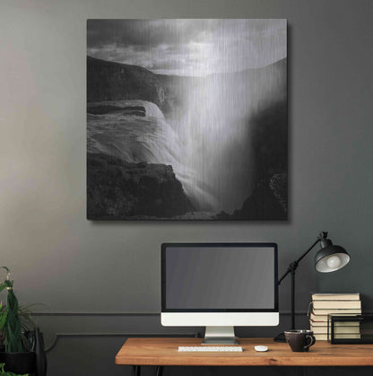 Luxe Metal Art 'Iceland Gullfoss' by Nina Papiorek, Metal Wall Art,36x36