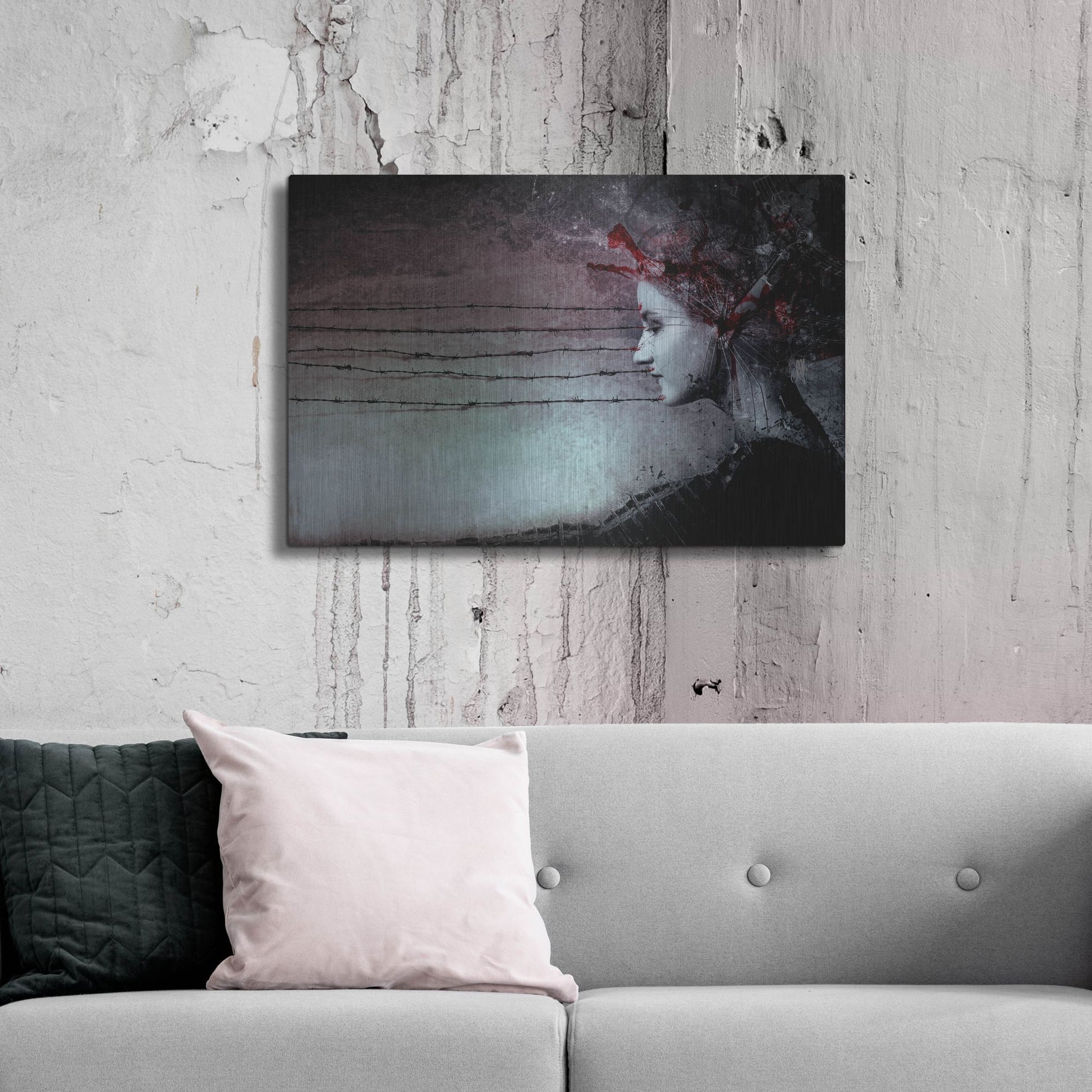 Luxe Metal Art 'You Promised Me a Symphony' by Mario Sanchez Nevado, Metal Wall Art,36x24