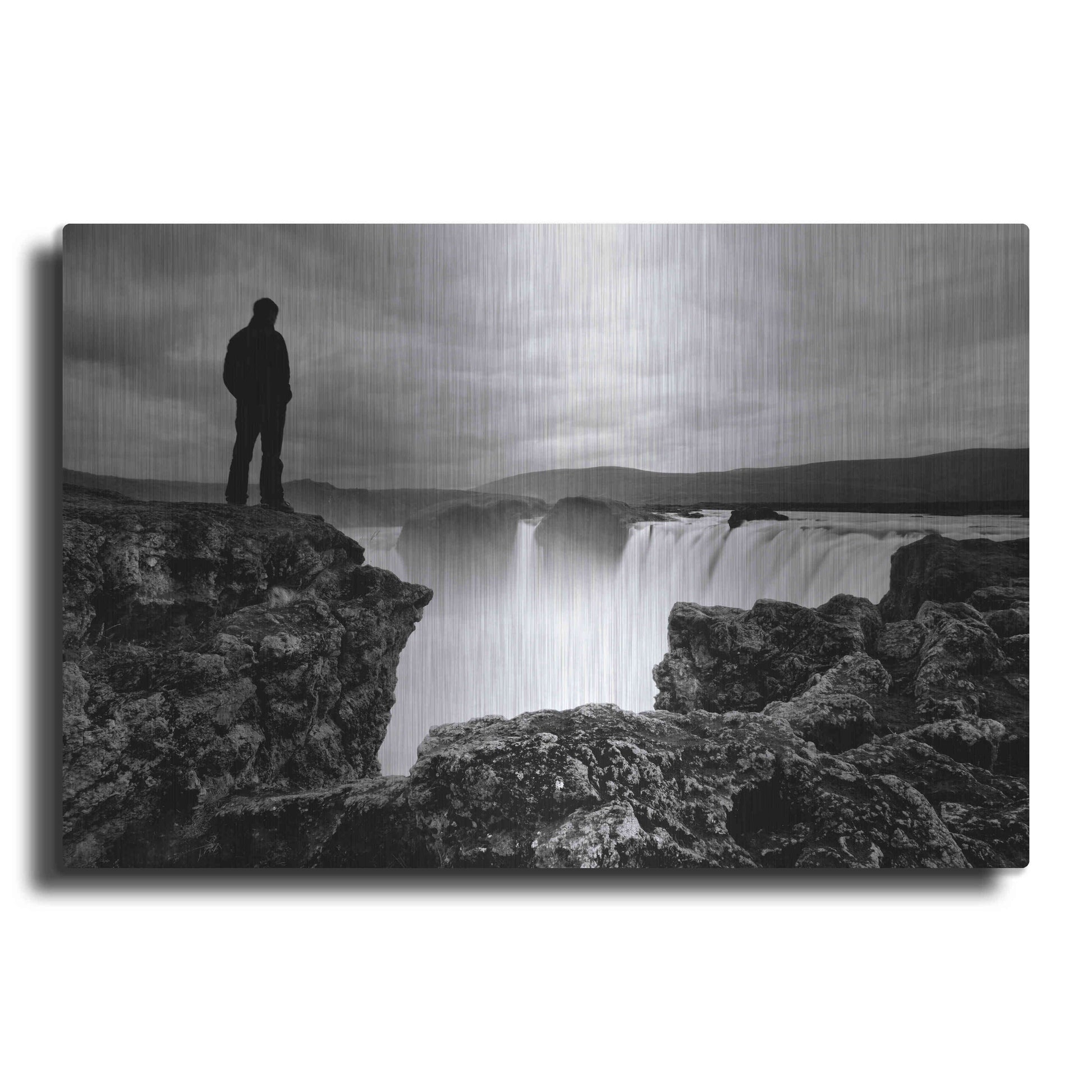 Luxe Metal Art 'Iceland Waterfall' by Nina Papiorek, Metal Wall Art