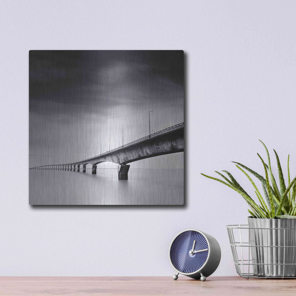 Luxe Metal Art 'Ile de Re' by Nina Papiorek, Metal Wall Art,12x12
