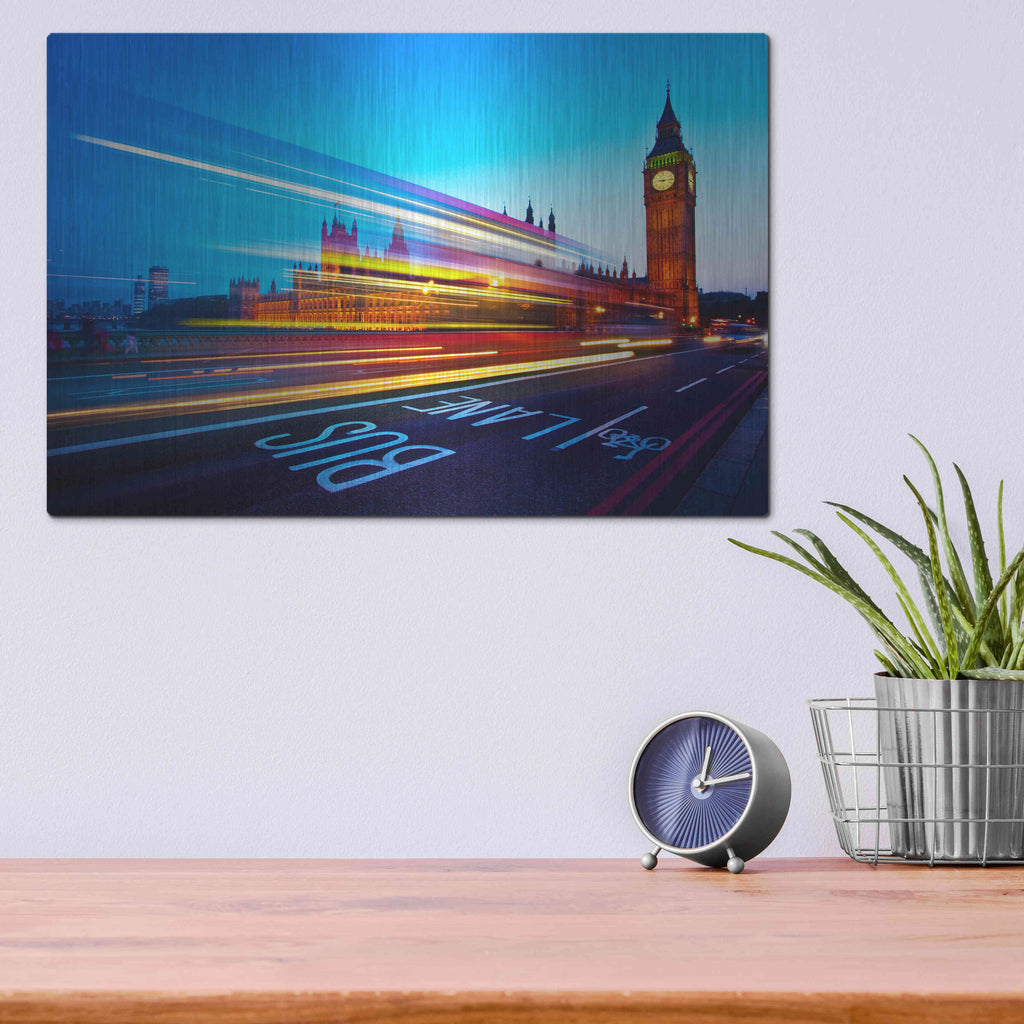 Luxe Metal Art 'London Big Ben' by Nina Papiorek, Metal Wall Art,16x12