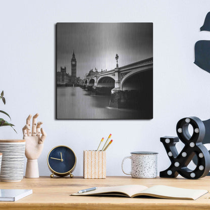 Luxe Metal Art 'London Westminster' by Nina Papiorek, Metal Wall Art,12x12