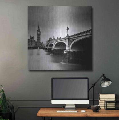 Luxe Metal Art 'London Westminster' by Nina Papiorek, Metal Wall Art,36x36