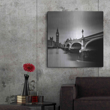 Luxe Metal Art 'London Westminster' by Nina Papiorek, Metal Wall Art,36x36